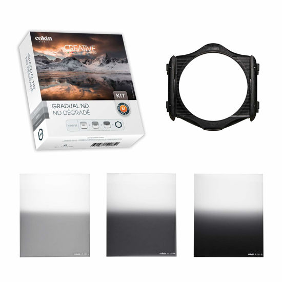 Picture of Cokin Square Filter Gradual ND Creative Kit Plus - Includes M (P) Series Filter Holder, Gnd 1-Stop (121L), Gnd 2-Stop (121M), Gnd 3-Stop Soft (121S)