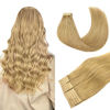 Picture of DOORES Hair Extensions Real Human Hair, Dirty Blonde 22 Inch 50g 20pcs, Tape in Hair Extensions Human Hair Remy Hair Extensions Straight Natural Hair Seamless Tape in