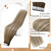 Picture of Full Shine 20 Inch Tape in Real Human Hair Balayage Color 3 Fading to 8 Highlighted 22 Medium Blonde Tape Hair Extensions Seamless Invisible 50 Grams Skin Weft Glue in Hair Extensions 20Pcs