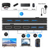 Picture of NAWEN KVM Switch 8K HDMI 2 Port Box,USB and HDMI Switch for 2 Computers Share Keyboard Mouse Printer and one HD Monitor,Support UHD 8K@60Hz,4K@120hz