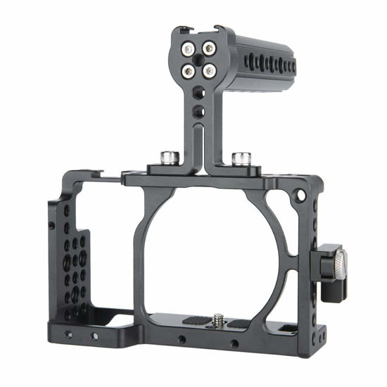 Picture of NICEYRIG Camera Cage Kit for Sony A6400/ A6100/ A6300/ A6000, with Cheese Top Handle Cable Lock Clamp