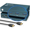 Picture of Steetek USB 3.0 KVM Switch 2 Computers 1 Monitor, 4K@60Hz HDMI 2 Port KVM Switch with 3 USB 3.0 Ports, Button Switch, EDID Adaptive,with 2 HDMI 2.0&USB 2.0 Cable