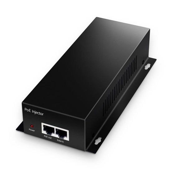 Picture of Gigabit PoE+ Injector, 90W 802.3af/at/bt 1000Mbps, Plug & Play, Desktop/Wall-Mount Metal, Distance Up to 100 Meters (328 ft.)