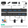 Picture of USB 3.0 KVM Switch HDMI 2 Ports 8K 60Hz 4K 120Hz HDMI 2.1 KVM Switch for 2 Computers 1 Monitor and 4 USB 3.0 Ports,HDCP 2.3, HDR 10,with Remote Controller