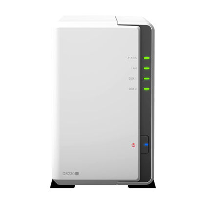Picture of Synology DiskStation DS220j NAS Server for Business with Quad Core CPU, 512MB Memory, 8TB HDD Storage, DSM Operating System