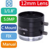 Picture of FA 12mm Machine Vision 1/1.8" Fixed Focus Lens Industrial Camera C-Mount Lens