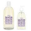 Picture of Compagnie de Provence Savon de Marseille Extra Pure Liquid Soap - Aromatic Lavender - 16.9 Fl Oz Glass Pump Bottle and 33.8 fl oz Plastic Bottle Refill