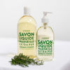 Picture of Compagnie de Provence Savon de Marseille Extra Pure Liquid Soap - Revitalizing Rosemary - 16.7 Fl Oz Glass Pump Bottle and 33.8 fl oz Plastic Bottle Refill