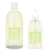 Picture of Compagnie de Provence Savon de Marseille Extra Pure Liquid Soap - Fresh Verbena - 16.9 Fl Oz Glass Pump Bottle and 33.8 fl oz Plastic Bottle Refill