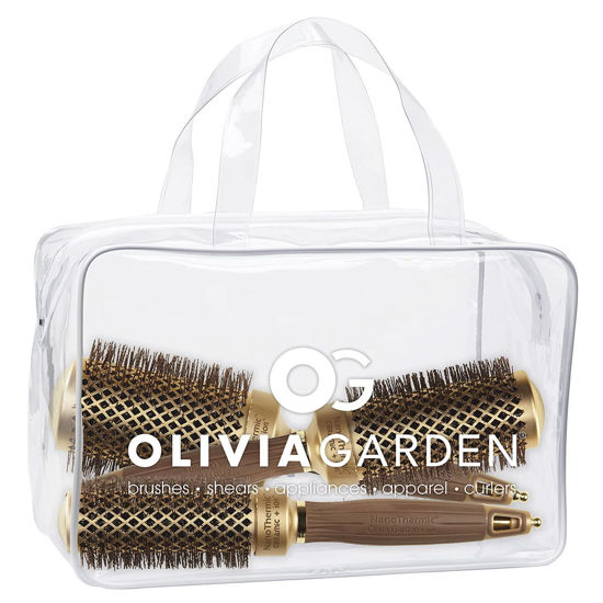 Picture of Olivia Garden NanoThermic Ceramic + Ion Round Thermal Hair Brush NT-34, NT-44, NT-54 (3-Piece Deal)