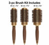 Picture of Olivia Garden NanoThermic Ceramic + Ion Round Thermal Hair Brush NT-34, NT-44, NT-54 (3-Piece Deal)