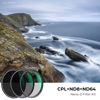 Picture of K&F Concept 40.5mm Lens Filter Kit Neutral Density ND8 ND64 CPL Circular Polarizer Filter Set with 24 Multi-Layer Coatings for Camera Lens