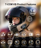 Picture of FreedConn Motorcycle Helmet Bluetooth Headset with Music Sharing,TCOM VB 2-Way 800M Intercom,Universal Pairing Motorcycle Communication System kit for Ski/ATV/Dirt Bike(FM/IP65/2 in 1 Mic.Siri) 1Pack