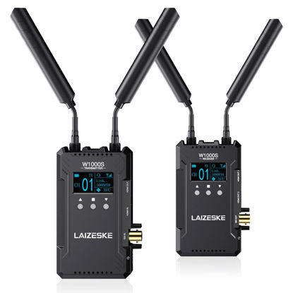 Picture of LAIZESKE W1000S Wireless Video Transmission System Dual HDMI SDI 1000FT Transmission Range 0.08S Low Lantency Real Time APP Monitoring