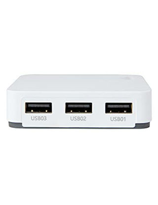 Picture of LOYALTY-SECU USB Print Server 3 Ports WiFi for Multiple USB Printers White