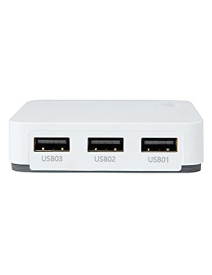 Picture of LOYALTY-SECU USB Print Server 3 Ports WiFi for Multiple USB Printers White