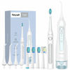 Picture of Water Flosser and Toothbrush Combo, Fairywill Teeth Cleaner Set, 4 Hours Charge for 30 Days Use, 5 Optional Modes and 4 Brush Heads Whitening Toothbrushes, 3 Modes and 4 Jet Tips Oral Irrigator,White