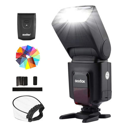 Picture of Godox TT520II Wireless Transmission Flash Speedlite - Built-in Receiver and RT Transmitter Compatible for Canon Nikon Panasonic Olympus Pentax and Other DSLR Cameras with Standard Hot Shoe