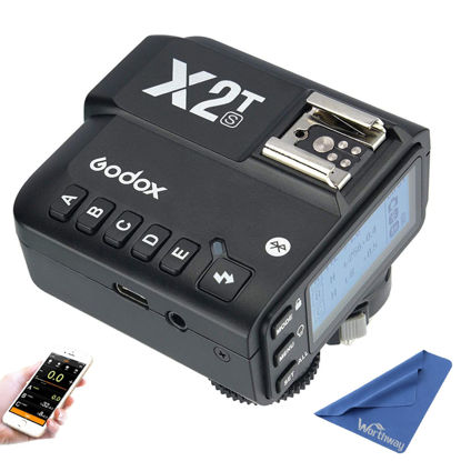 Picture of Godox X2T-S TTL Wireless Flash Trigger for Sony - Bluetooth Support,2.4G HSS 1/8000s,5 Separate Group Buttons,New Hotshoe Locking,New AF Assist Light