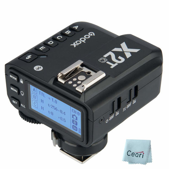 Picture of Godox X2T-C TTL Wireless Flash Trigger for Canon, Support 1/8000s HSS Function, 5 Dedicated Group Button and 3 Function Button for Quick Setting