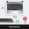 Picture of Brydge 11.0 Pro Wireless Keyboard | Compatible with iPad Pro 11-inch (2018 & 2nd Gen, 2020) | Backlit Keys | Long Battery Life | (Silver)