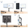 Picture of NB North Bayou Dual Monitor Desk Mount Stand Full Motion Swivel Computer Monitor Arm Fits 2 Screens up to 32'' with Load Capacity 4.4~26.4lbs for Each Monitor H180-B