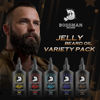 Picture of Bossman Jelly Beard Oil Variety Pack - Beard Grooming Care and Growth Kit - All 6 Beard Jelly Oil Scents - Made in USA