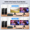 Picture of HDMI KVM Switch Dual Monitor 4K@60Hz, KVM Switch 2 Monitors 2 Computers Share USB Ports, Dual Monitor KVM Switches 2 Port 2 PCs Share 2 Monitors, Hotkey Switch, with 4 HDMI Cables and 2 USB Cables