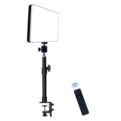 Picture of LED Desk Bi-Color Key Light with C-clamp, 2700K-5700K Dimmable with Wireless Remote for Studio Photography Lighting/Zoom Conference/Video Recording/YouTube Tiktok Live/Game Streaming