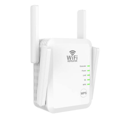 Picture of 2023 New Upgrade WiFi Extender Signal Booster Up to 8000sq.ft and 45 Devices, WiFi Range Extender, Wireless Internet Repeater, Long Range Amplifier, Access Point, Supports Ethernet Port