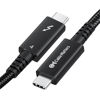 Picture of Cable Matters [Intel Certified] Braided 40Gbps Active Thunderbolt 4 Cable 6.6 ft with 100W Charging Power Delivery and 8K Video - Fully Compatible with Thunderbolt 3, USB 4 / USB4, and USB C Port