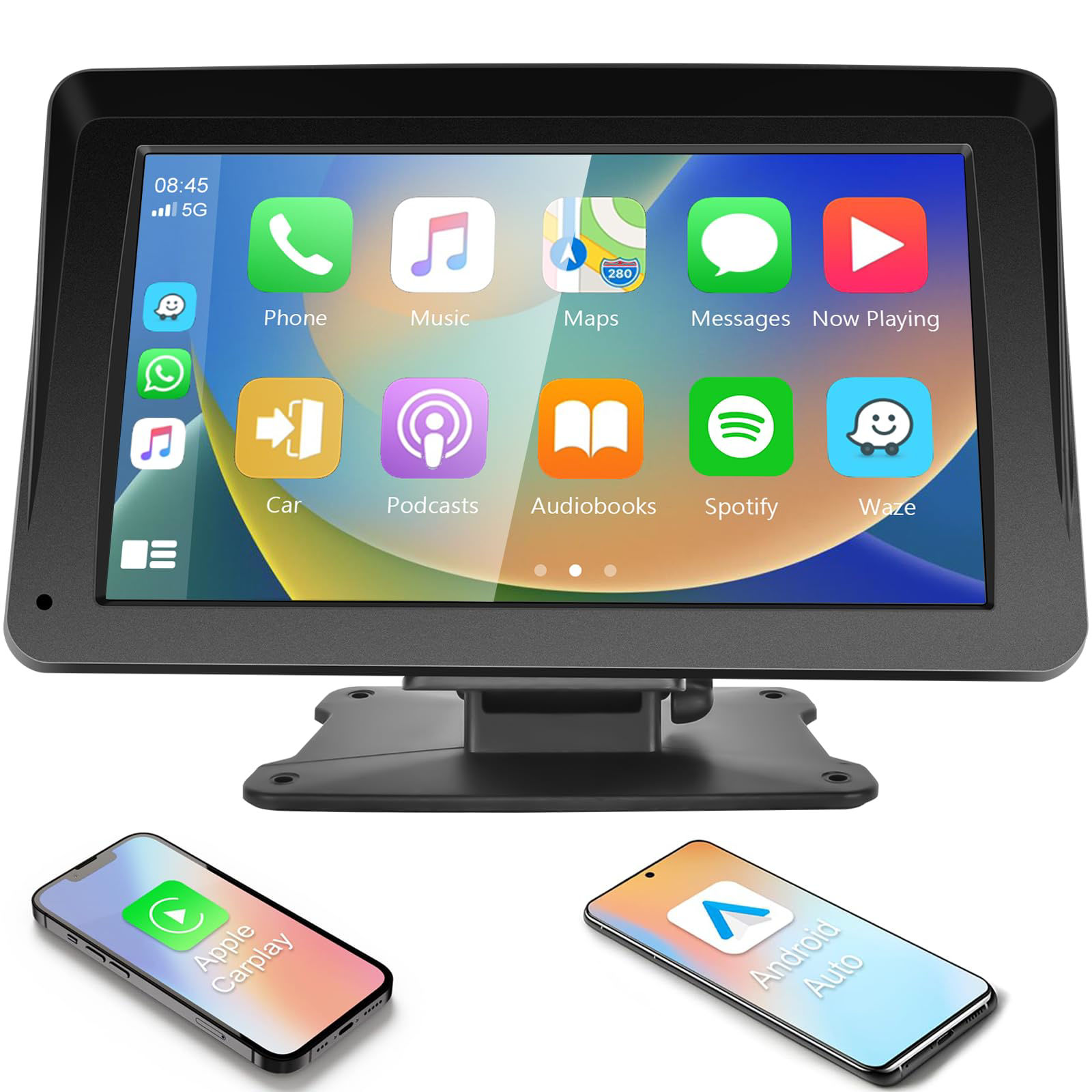 7 10 portable car display screen apple carplay & android auto