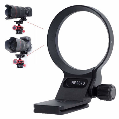 Picture of iShoot Metal Tripod Mount Ring Lens Collar Compatible with Canon RF 28-70mm f/2L USM, Lens Support Holder Bracket Bottom is Arca-Swiss Fit Quick Release Plate Suitable for ARCA Fit Tripod Head Clamp