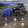 Picture of Waterproof Off Road Bluetooth Speakers -4" 60W Active Speakers System Full Range Bluetooth Outdoor Audio Stereo System Speaker w/FM Radio USB,for ATV/UTV, 1.25 to 2.1" Rollcage Bar Mount (Blue)