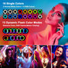 Picture of Dual 8" RGB Selfie Ring Light with Stand and Phone Holder, 76" Extendable Light Stand & Dimmable 29 Colors of Double LED Circle Lights for TikTok/Live Stream/Makeup/YouTube