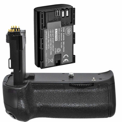 Picture of Battery Grip Kit for Canon EOS 70D, EOS 80D, EOS 90D Digital SLR Camera - Includes Qty 1 BM Premium LP-E6 Battery + BG-E14 Replacement Battery Grip