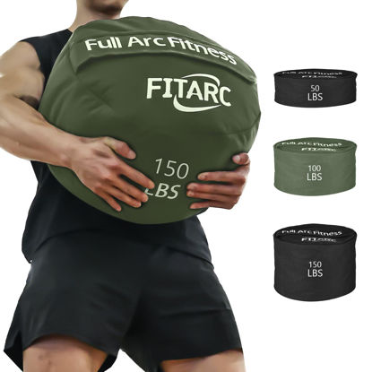 Picture of Fitarc Sandbag Workout Bag, Sand Bags for Weight Training, Heavy Duty Sandbags for Strength Training and Fitness, Cross-Training & Exercise, Workouts Equipment (Green 50LB)