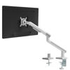 Picture of WALI Single White Monitor Mount Arm Stand, Fully Adjustable, Mechanical Spring Tension Indicator, Bracket with Clamp, Display Up to 32 inch, 22lbs Weight Capacity (MATI001-W), White