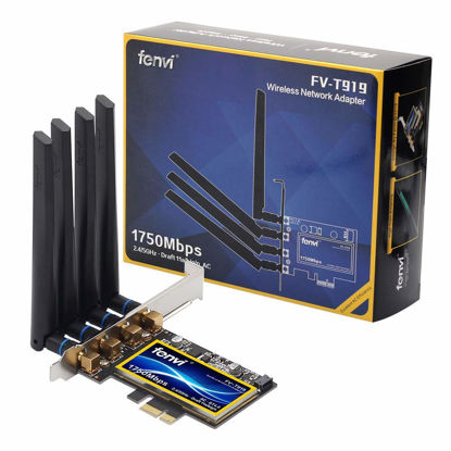 Picture of fenvi T919 PCI-E WiFi Adapter Continuity Handoff BCM94360CD WiFi Card for macOS Windows 7 8 10 11 Native Airport BT4.0 1750Mbps Dual Band 802.11ac Beamforming+ WLAN Plug and Play Cataline Mojave OS X