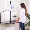 Picture of Single Monitor Mount, Extra Long Monitor Stand, 47 inch Pole Black Stand, Monitor Desk Mount, Single Desk Mount Stand, Computer Screen Mount, VESA Computer Desk Mount, Single Monitor Arm Stand