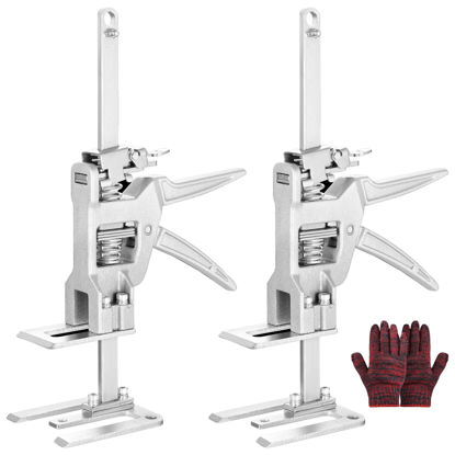 Picture of Labor Saving Arm, Hand Lifting Jack Tool, Multi Function Height Ajustment Lifting Tool with 880 lb Load-Bearing, Stainiess Steel Lifting Jack Handle for Installing Windows and Doors (2PCS)