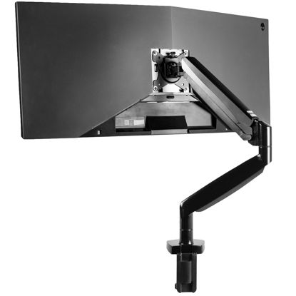 Picture of VIVO Premium Aluminum Heavy Duty Single Monitor Arm for Ultrawide Monitor up to 35 inches and 30.9 lbs, Desk Mount Stand, Pneumatic Height, Max VESA 100x100, Black, STAND-V101Q