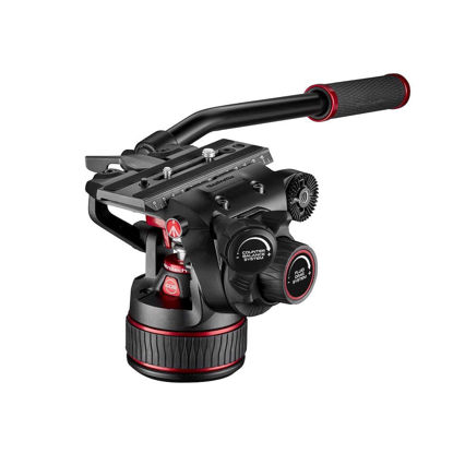 Picture of Manfrotto Nitrotech Fluid Video Head 608 for DSLR, Mirrorless, Video and Cinema Cameras - Continuous Counterbalance System 0-8 kg - Variable Continuous Fluid Drag System - 14 Kg Payload