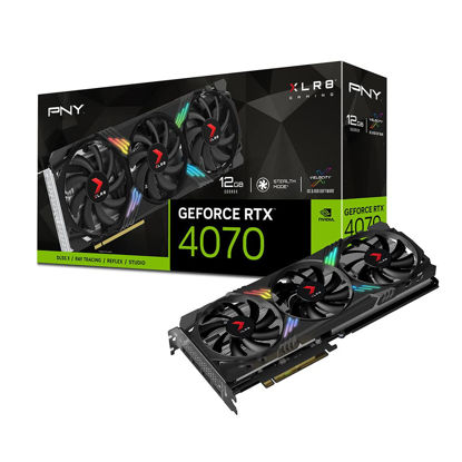 Picture of PNY GeForce RTX™ 4070 12GB XLR8 Gaming Verto Epic-X RGB™ Triple Fan Graphics Card DLSS 3
