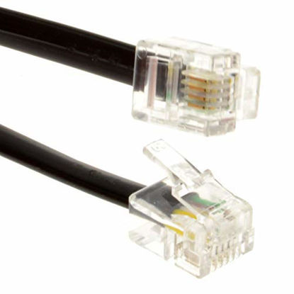 Picture of Kenable ADSL Broadband Modem Cable RJ11 to RJ11 (15m (~50 feet), Black)