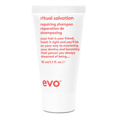 Picture of EVO Ritual Salvation Repairing Shampoo - Gently Cleanses, Treats Damaged & Brittle Hair & Protects Color - Travel Size, 30ml / 1.01fl.oz