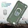 Picture of AYMECL iPod Touch 5/6/7 Case with HD Screen Protector,[Military Grade] 360 Degree Magnetic Support Metal Ring Armor Shockproof Cover for Apple iPod Touch 7th/6th/5th Generation-ST Green