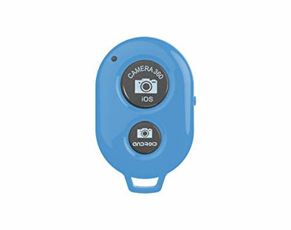 Picture of Camera Shutter Remote Control with Bluetooth Wireless Technology - Create Amazing Photos and Videos Hands-Free - Works with Most Smartphones and Tablets (iOS and Android)+1pcs Wrist Strap (Blue)