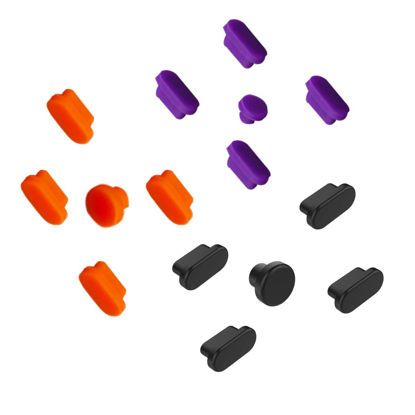 Picture of i-Tensodo 15 Pcs Anti Dust Plugs Covers Compatible with MacBook Pro 13 2020 M1 A2338 A2289 A2251/MacBook Pro 15 A1707 A1990 2016-2019,Silicone Dust Plugs, Black+Orange+Purple