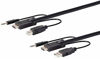 Picture of Monoprice HDMI USB 3.5mm Audio Combo Cable - 6 Feet, 4K@60Hz, High Dynamic Range (HDR) for KVM Switches - Switch Series